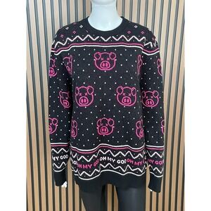 Shane Dawson Men's Sweater Pullover Killer Merch Oh My God Pig Face 2XL Black